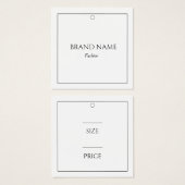 Élégant prix blanc moderne (Devant & derrière)