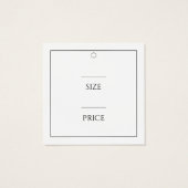 Élégant prix blanc moderne (Dos)