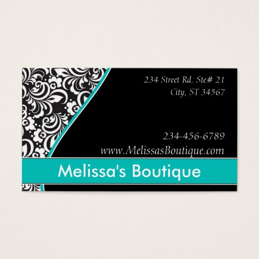 Élégant Prix Monogram turquoise tag (Devant)