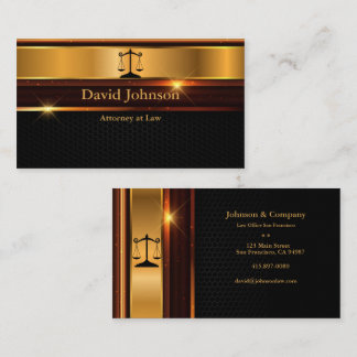 Elegant procureur bij Law Black/Gold Visitekaartje