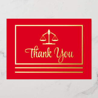 Elegant procureur Dank u Folie Briefkaart