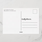 Elegant procureur Dank u Folie Briefkaart (Achterkant)