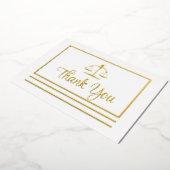 Elegant procureur Dank u Folie Briefkaart (Gedraaid)