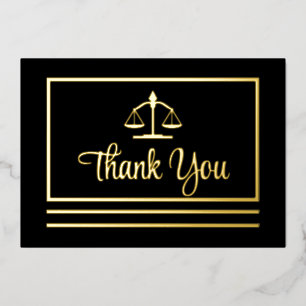 Elegant procureur Dank u Folie Briefkaart