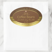 Elegant Product Packaging Labels in bruin en goud (Tas)