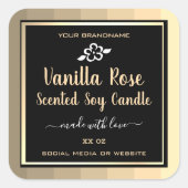 Elegant Product Verpakking Goud en Zwart Etiketten (Voorkant)