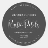 Elegant productetiket Sticker zwart-wit (Voorkant)