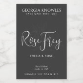 Elegant productetiket Sticker zwart-wit (Enkel label)