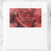 Élégant produit Étiquette Rose rouge avec Feuilles (Sac)