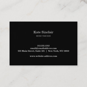 Élégant professeur de musique Keys Carte de visite
