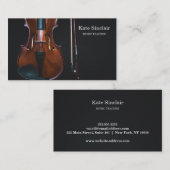 Élégant professeur de musique Keys Carte de visite (Devant / Derrière)