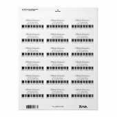 Élégant professeur de piano ou pianiste étiquette  (Feuille entière)