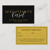 Elegant Professional Appointment Card Design Afsprakenkaartje (Voorkant / Achterkant)