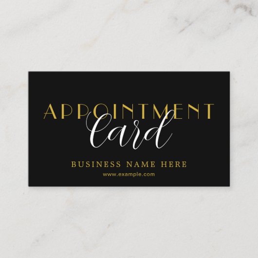 Elegant Professional Appointment Card Design Afsprakenkaartje (Voorkant)