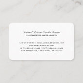 Elegant Professional Artisan Candle Maker Visitekaartje (Achterkant)