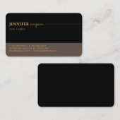 Elegant Professional Black en Gold Visitekaartje (Voorkant / Achterkant)