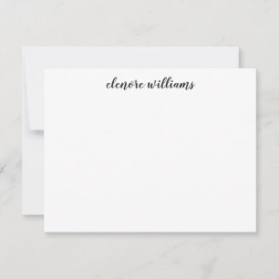 Elegant Professional Black Grey Simple Script Notitiekaartje