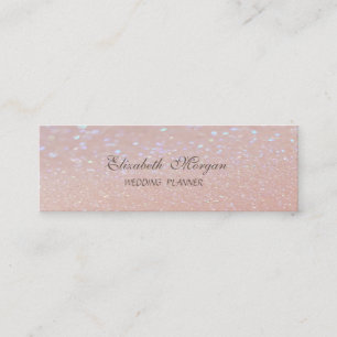 Elegant Professional Chic Modern Glittery Bokeh Mini Visitekaartje