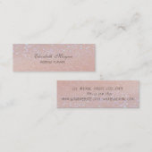 Elegant Professional Chic Modern Glittery Bokeh Mini Visitekaartje (Voorkant / Achterkant)