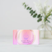 Elegant Professional Circles Glitter Cupcake Visitekaartje (Staand voorkant)