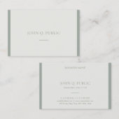 Elegant Professional Clean Design Green Sjabloon Visitekaartje (Voorkant / Achterkant)