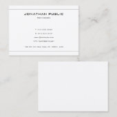 Elegant Professional Clean Modern Trendy Plain Visitekaartje (Voorkant / Achterkant)