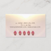 Elegant Professional Cupcake Gold Visitekaartje (Achterkant)