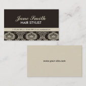 Elegant Professional Damask Floral Pattern Visitekaartje (Voorkant / Achterkant)