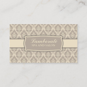 Elegant Professional Damask Interior Decorator Visitekaartje