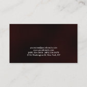 Elegant Professional Dark Red Plain Visitekaartje (Achterkant)