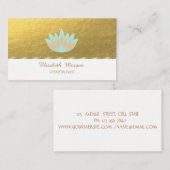 Elegant Professional, Faux Gold, Lotus Visitekaartje (Voorkant / Achterkant)