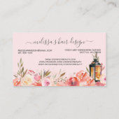 Elegant Professional Floral Hair Stylist Roos Gold Visitekaartje (Achterkant)