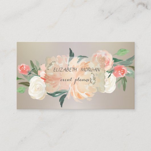 Elegant Professional , Flowers Visitekaartje (Voorkant)