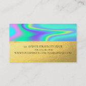 Elegant Professional Glitter Lips Holographic Visitekaartje (Achterkant)