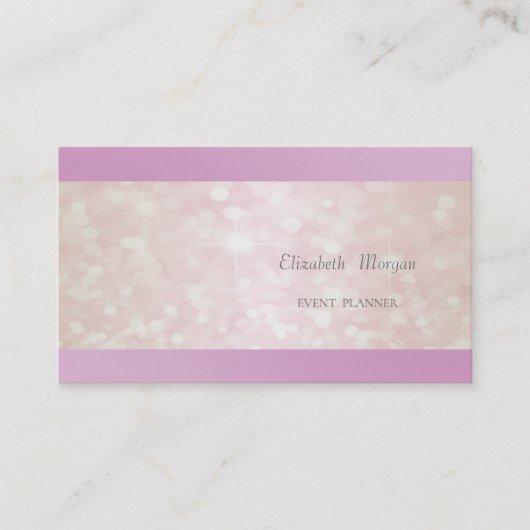 Elegant Professional Glittery Bokeh Visitekaartje (Voorkant)