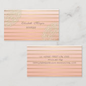 Elegant Professional, Gold Stripes, kant Visitekaartje (Voorkant / Achterkant)