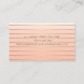 Elegant Professional, Gold Stripes, kant Visitekaartje (Achterkant)