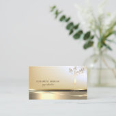 Elegant Professional Gold Tree Women Silhouette Visitekaartje (Staand voorkant)