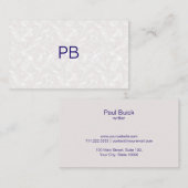 Elegant Professional Grey Pattern Business Kaart Visitekaartje (Voorkant / Achterkant)