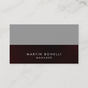 Elegant Professional Grey Red Stripe Visitekaartje