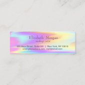 Elegant Professional Hearts Ombre Holographic Klantenkaartje (Achterkant)
