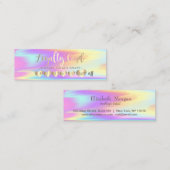 Elegant Professional Hearts Ombre Holographic Klantenkaartje (Voorkant / Achterkant)