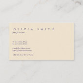 Elegant Professional Indigo Blue Monogram Visitekaartje (Achterkant)