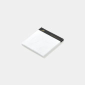 Elegant Professional Initialen Black Gold Marble Post-it® Notes (Schuin)