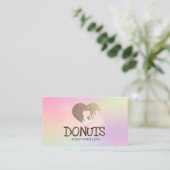 Elegant Professional Iridescent,Donuts,Bakery Visitekaartje (Staand voorkant)