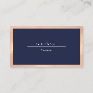 Elegant Professional Lijst Metal Blue Navy Peach Visitekaartje