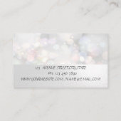 Elegant Professional Minimalist, Bokeh Visitekaartje (Achterkant)