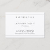 Elegant Professional Modern Chic Simple Plain Luxe Visitekaartje (Achterkant)