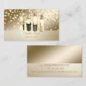 Elegant Professional, modern, Confetti, lipsticks Visitekaartje (Voorkant / Achterkant)