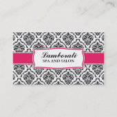 Elegant Professional Modern Damask Floral Pattern Visitekaartje (Voorkant)